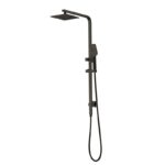 BADUNDKUCHE BKSS103 ECKIG SQUARE SLIDING SHOWER WITH OVERHEAD RAIN SHOWER CHROME AND COLOURED - Urban Designs Bathroom and Kitchen