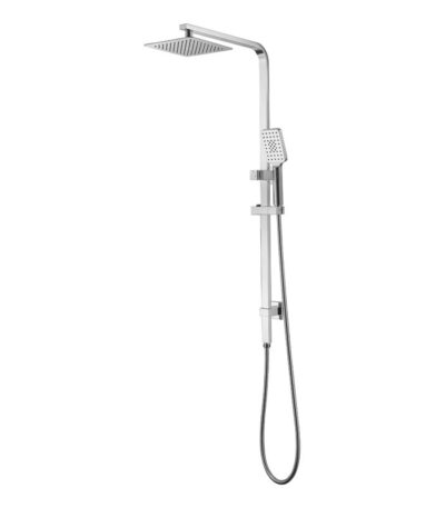BADUNDKUCHE BKSS103 ECKIG SQUARE SLIDING SHOWER WITH OVERHEAD RAIN SHOWER CHROME AND COLOURED - Urban Designs Bathroom and Kitchen