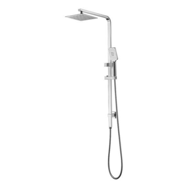BADUNDKUCHE BKSS103 ECKIG SQUARE SLIDING SHOWER WITH OVERHEAD RAIN SHOWER CHROME AND COLOURED - Urban Designs Bathroom and Kitchen