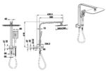 BADUNDKUCHE BKSS501H KASTEN MULTI-FUNCTION SHOWER WITH OVERHEAD RAIN SHOWER CHROME AND COLOURED - Urban Designs Bathroom and Kitchen
