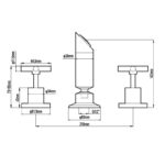 BADUNDKUCHE BKTT05 WÄHLEN 10 CROSS HANDLE SHOWER SET CHROME - Urban Designs Bathroom and Kitchen
