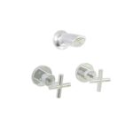 BADUNDKUCHE BKTT05 WÄHLEN 10 CROSS HANDLE SHOWER SET CHROME - Urban Designs Bathroom and Kitchen