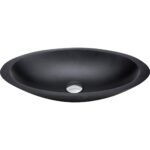 Bahama Solid Surface Above Counter Basin, Matte Black