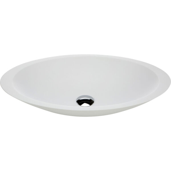 Bahama Solid Surface Above Counter Basin, Matte White