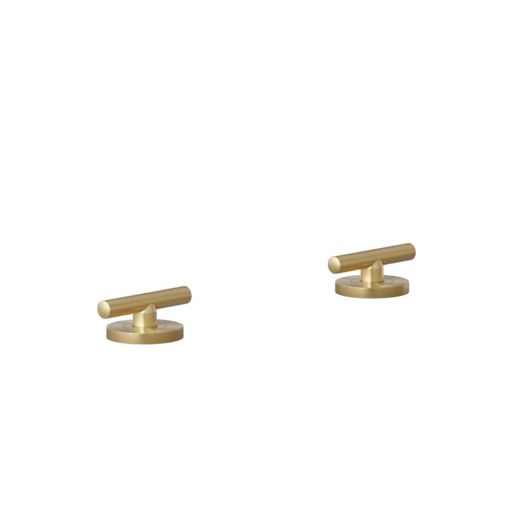 Barre Assembly Bench-Mounted Taps - Brushed Brass