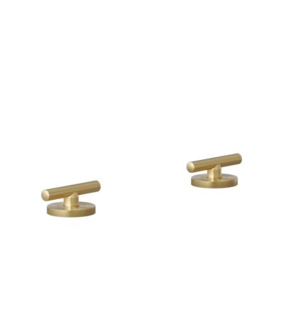 Barre Assembly Bench-Mounted Taps - Brushed Brass