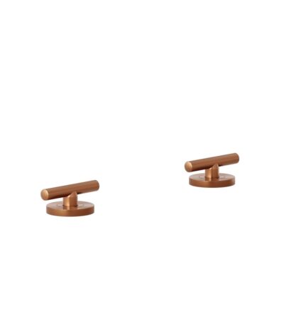 Barre Assembly Bench-Mounted Taps - Brushed Copper