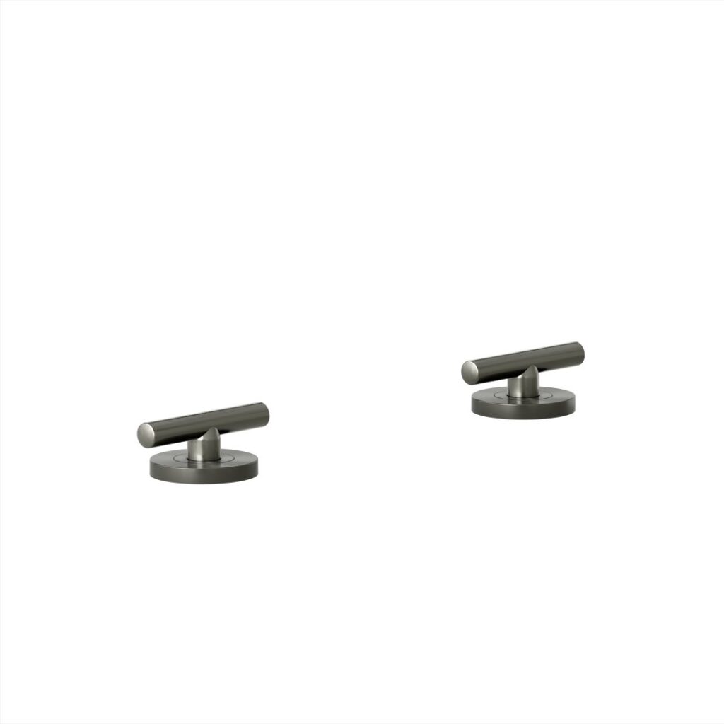 Barre Assembly Bench-Mounted Taps - Brushed Gunmetal