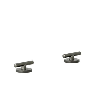 Barre Assembly Bench-Mounted Taps - Brushed Gunmetal
