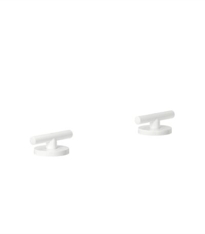 Barre Assembly Bench-Mounted Taps - White