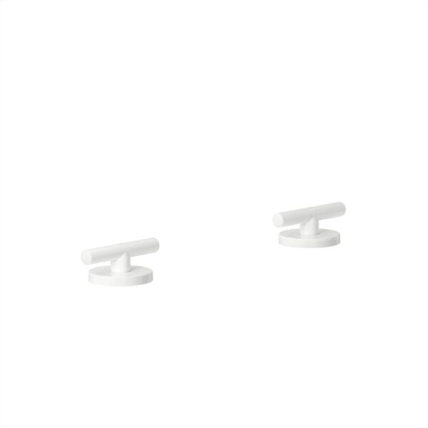 Barre Assembly Bench-Mounted Taps - White