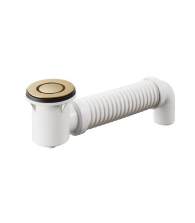 Bath Bend Pop Down with Connector - Brushed Gold