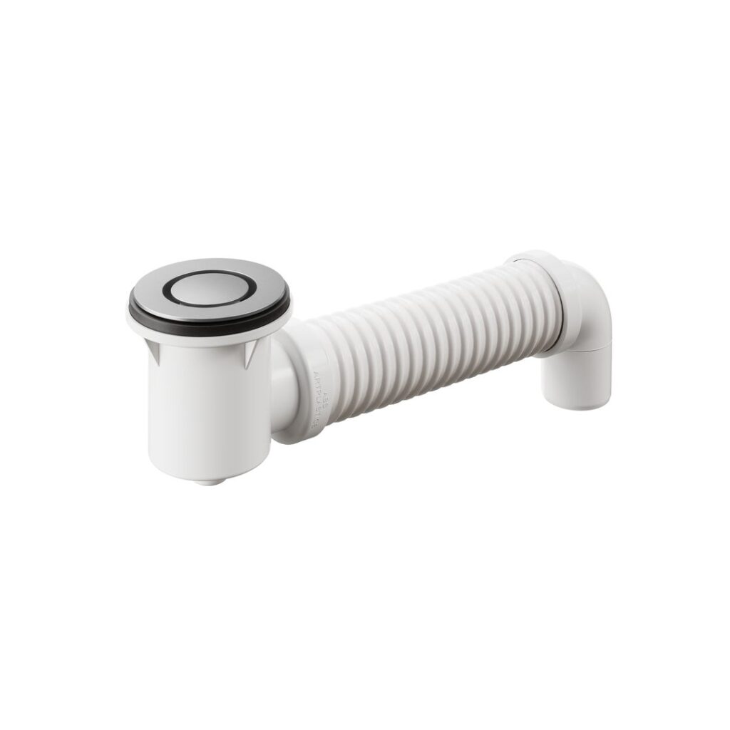 Bath Bend Pop Down with Connector - Brushed Nickel