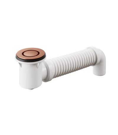Bath Bend Pop Down with Connector - Brushed Rose Gold