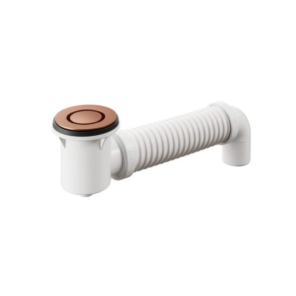 Bath Bend Pop Down with Connector - Brushed Rose Gold