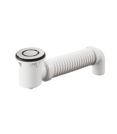 Bath Bend Pop Down with Connector - Chrome