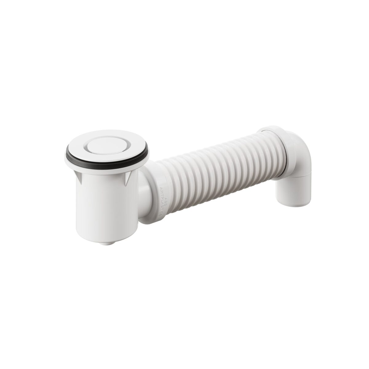 Bath Bend Pop Down with Connector - Gloss White