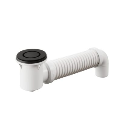 Bath Bend Pop Down with Connector - Matte Black