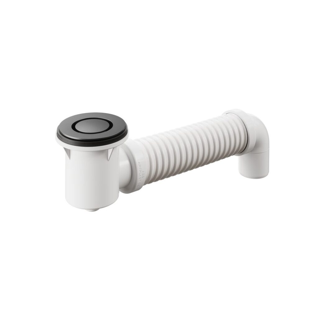 Bath Bend Pop Down with Connector - Titanium Grey