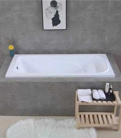 BATHEX Drop in Bathtub - Gloss White - 1500mm | BXBT-DP01-1500