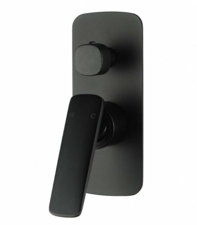 Bathroom Black Shower/Bath Wall Mixer with Diverter | OX0157.ST