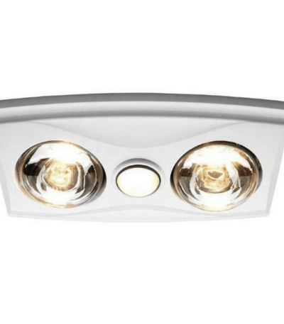 Bathroom Heater IXL 3 in 1, 2 x 275W Heat Lamps + Exhaust Fan & Light WHITE