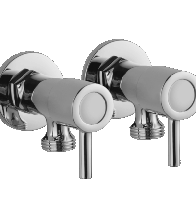Bathroom Round Chrome 1/4 Turn Washing Machine Stop Taps | CH0016.WMT+CH0016.WMT