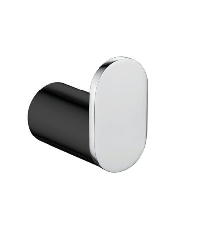 Bellino Black & Chrome Round Robe Hook