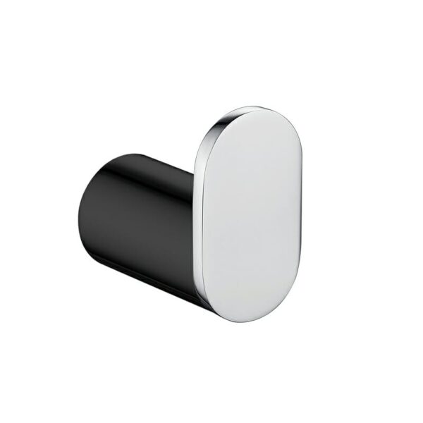 Bellino Black & Chrome Round Robe Hook