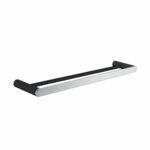 Bellino Black & Chrome Solid Brass Double Towel Rail 600mm