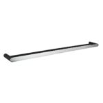 Bellino Black & Chrome Solid Brass Double Towel Rail 800mm