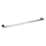 Bellino Black & Chrome Solid Brass Single Towel Rail 800mm