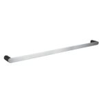 Bellino Black & Chrome Solid Brass Single Towel Rail 800mm