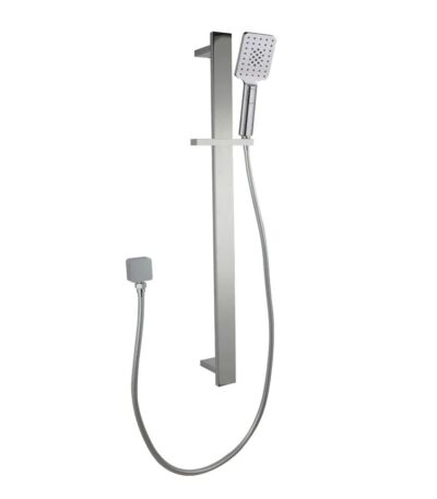 Bellino Brushed Nickel Square Handheld Shower Rail Set | SR49.05