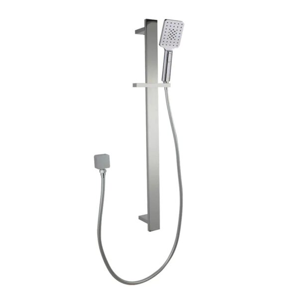 Bellino Brushed Nickel Square Handheld Shower Rail Set | SR49.05