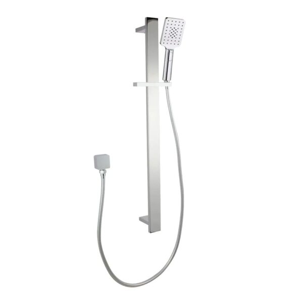 Bellino Chrome Square Handheld Shower Rail Set | SR49.01