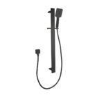 Bellino Matt Black Square Handheld Shower Rail Set | SR49.02