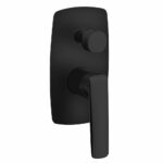 Bellino Matte Black Wall Mixer Diverter | WMD204.02