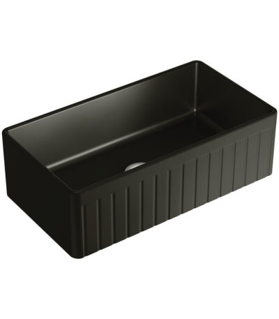 Benson Single Butler Sink, Large, Matte Black