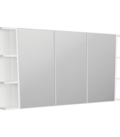 Bevel Edge 1200 Mirror Cabinet, 2 Side Shelves