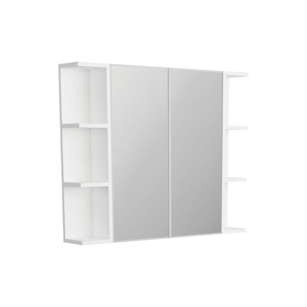 Bevel Edge 600 Mirror Cabinet, 2 Side Shelves