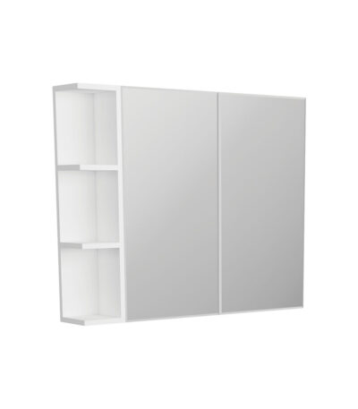 Bevel Edge 750 Mirror Cabinet, 1 Side Shelf