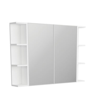 Bevel Edge 750 Mirror Cabinet, 2 Side Shelves