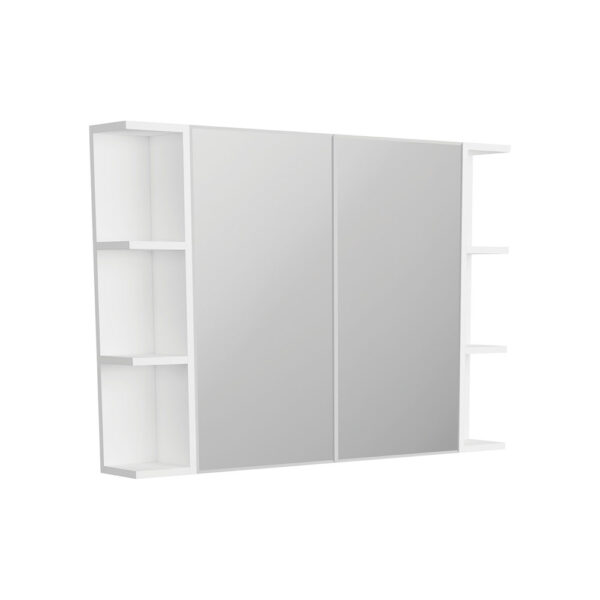 Bevel Edge 750 Mirror Cabinet, 2 Side Shelves