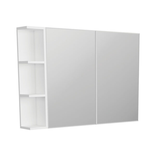 Bevel Edge 900 Mirror Cabinet, 1 Side Shelf