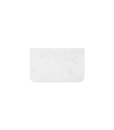 Bianco Marble Silica Free Stone Top, Curved Full Depth, 750mm