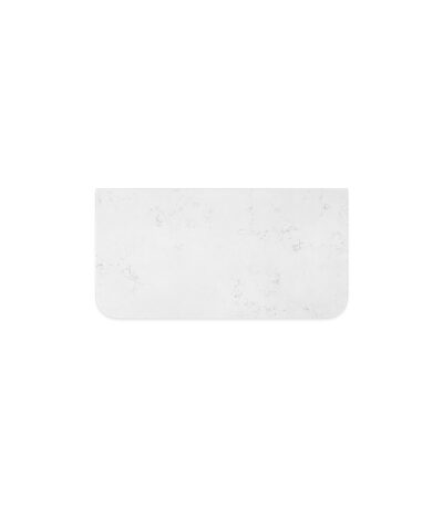 Bianco Marble Silica Free Stone Top, Curved Full Depth, 900mm