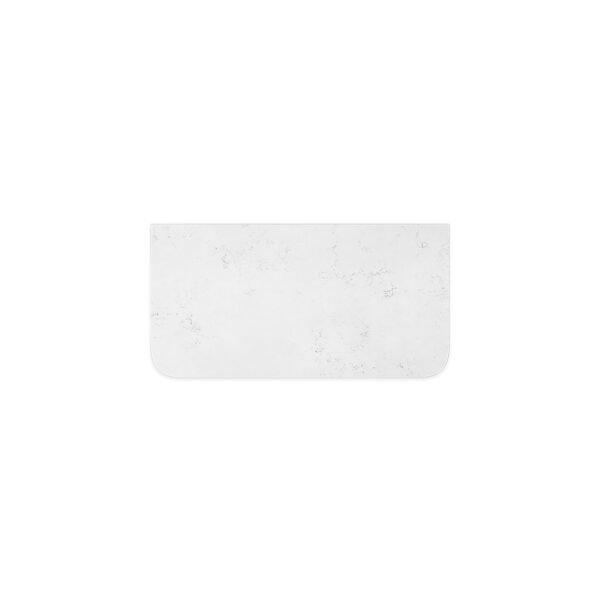 Bianco Marble Silica Free Stone Top, Curved Full Depth, 900mm