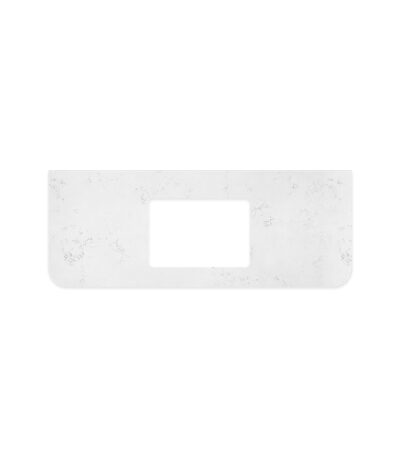 Bianco Marble Silica Free Stone Top, Curved Full Depth with Single Undermount Basin Hole, 1200mm