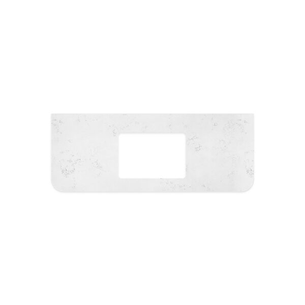 Bianco Marble Silica Free Stone Top, Curved Full Depth with Single Undermount Basin Hole, 1200mm